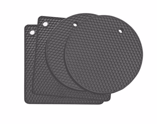 Juego de alfombrillas de silicona para salvamanteles, 2 alfombrillas para mesa de comedor de silicona de calidad alimentaria